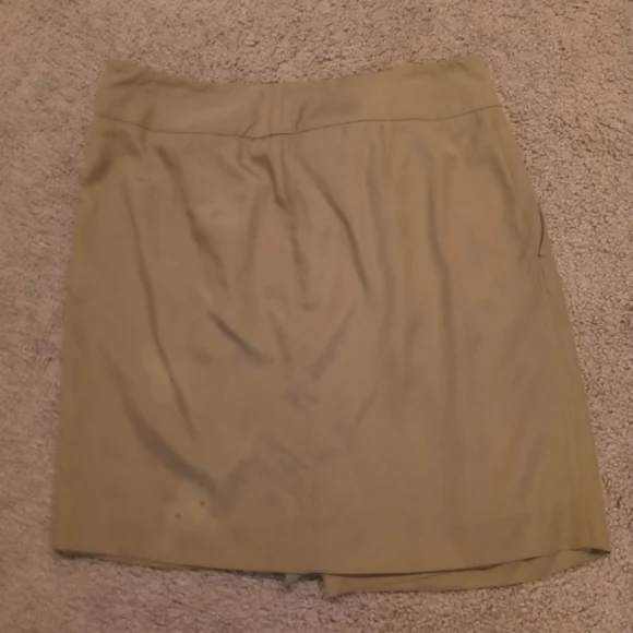 Gucci 100% Silk Olive Green Wrap Tie Mini Dress Skirt sz 42 - Picture 5 of 8